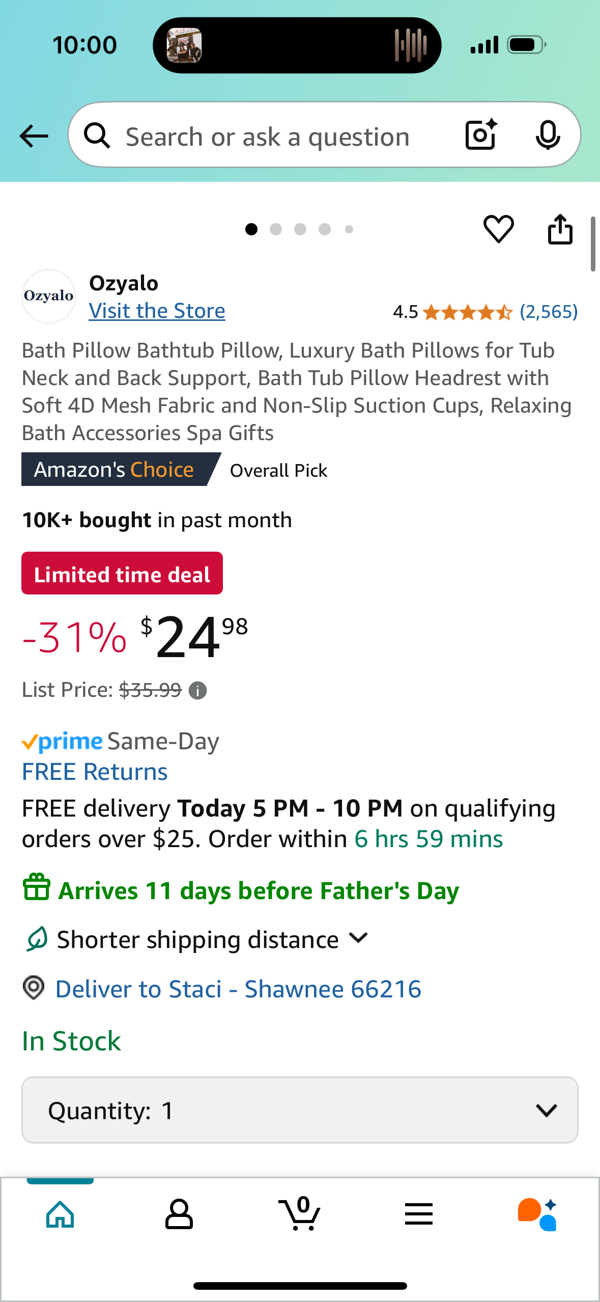 Bath Pillow Bathtub Pillow, Luxury Bath Pillows for Tub Neck and Back Support, Bath Tub Pillow Headrest with Soft 4D Mesh Fabric and Non-Slip Suction Cups, Relaxing Bath Accessories Spa Gifts