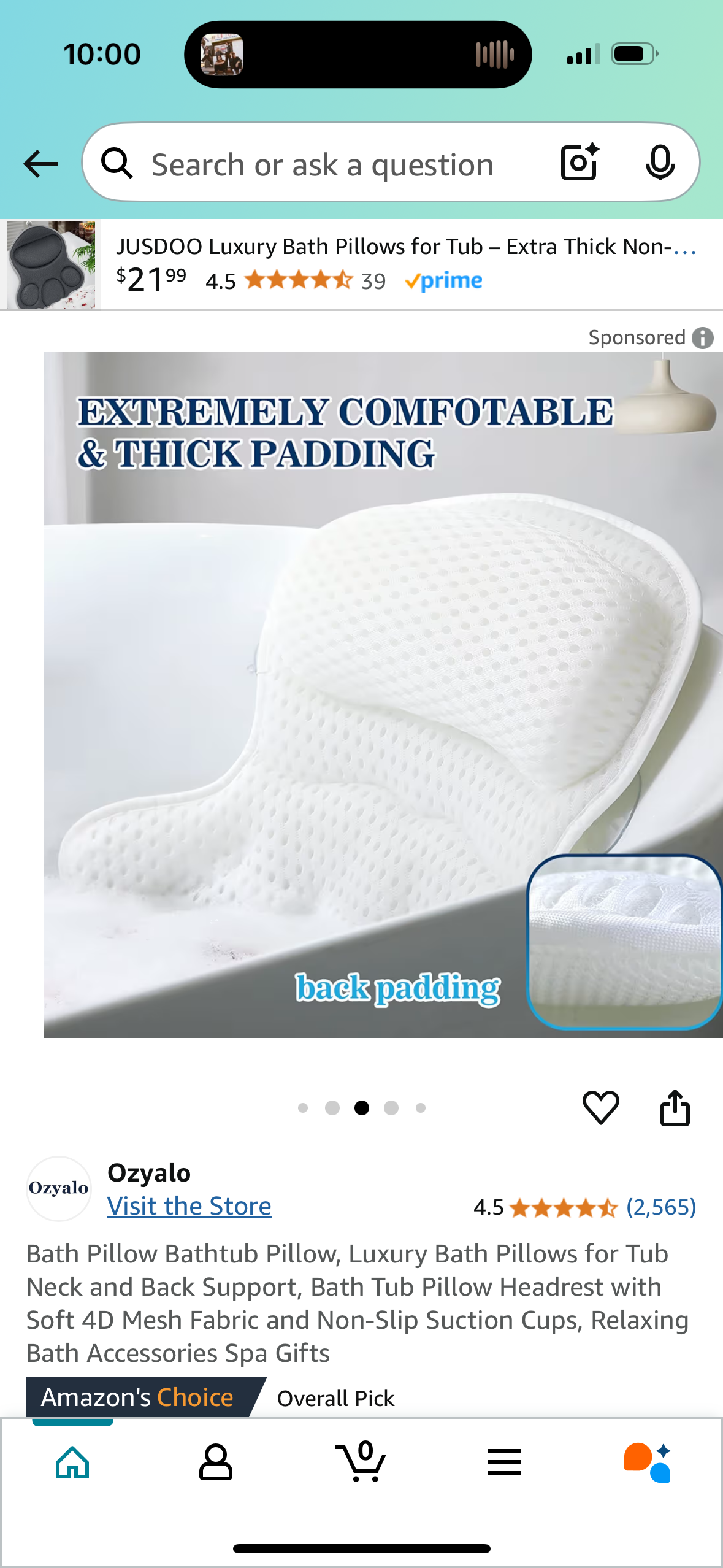 Bath Pillow Bathtub Pillow, Luxury Bath Pillows for Tub Neck and Back Support, Bath Tub Pillow Headrest with Soft 4D Mesh Fabric and Non-Slip Suction Cups, Relaxing Bath Accessories Spa Gifts