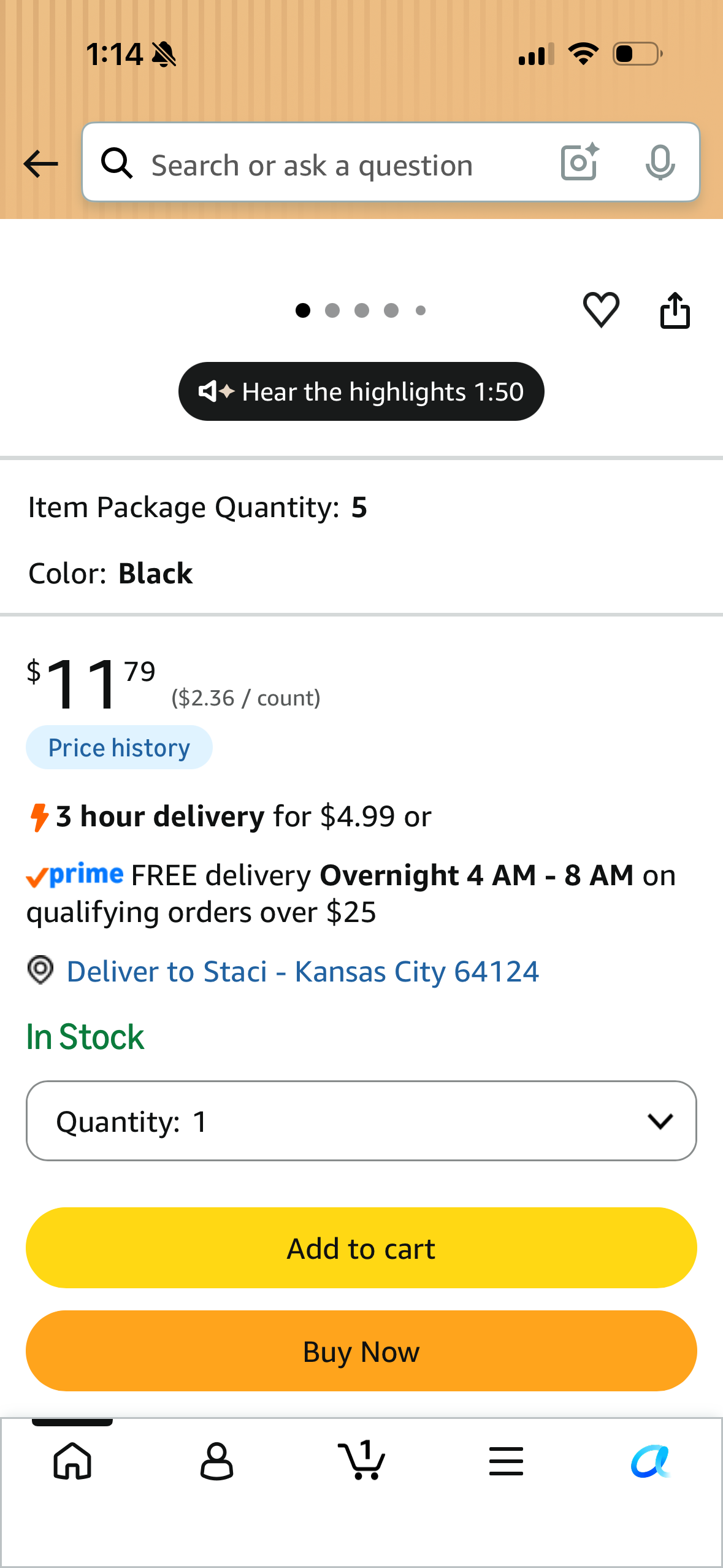 Oven Liners for Bottom of Oven - 5 Pack Large Heavy Duty Mats, 17”x25” Non-Stick Reusable Liner for Electric, Gas, Toaster Ovens, Grills - Kitchen Accessory to Keep Oven Clean (5, Black)