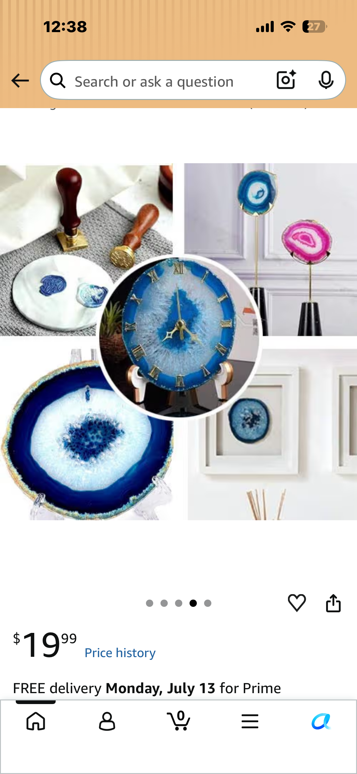 Blue Agate Coasters Set for Coffee Table (Blue 2PK)