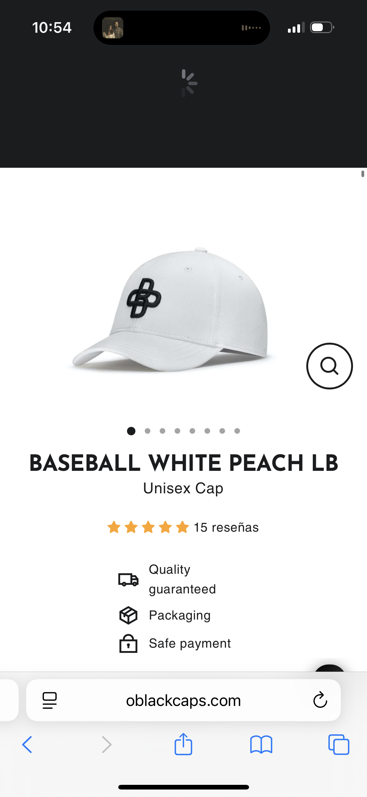 Oblack Baseball Cap White Peach LB
