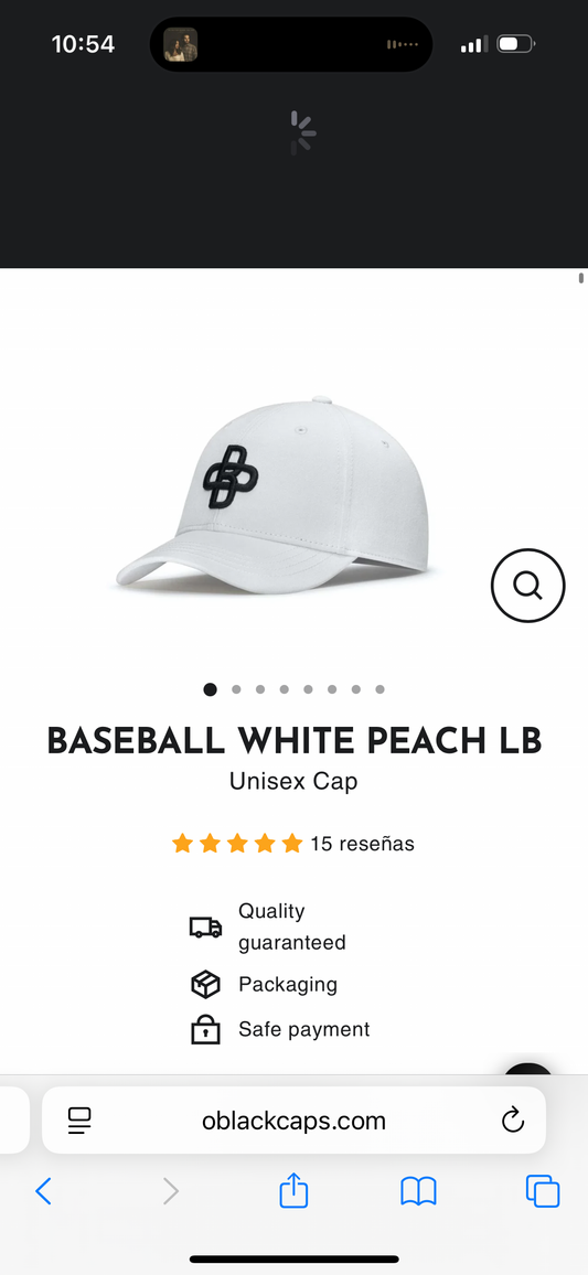 Oblack Baseball Cap White Peach LB