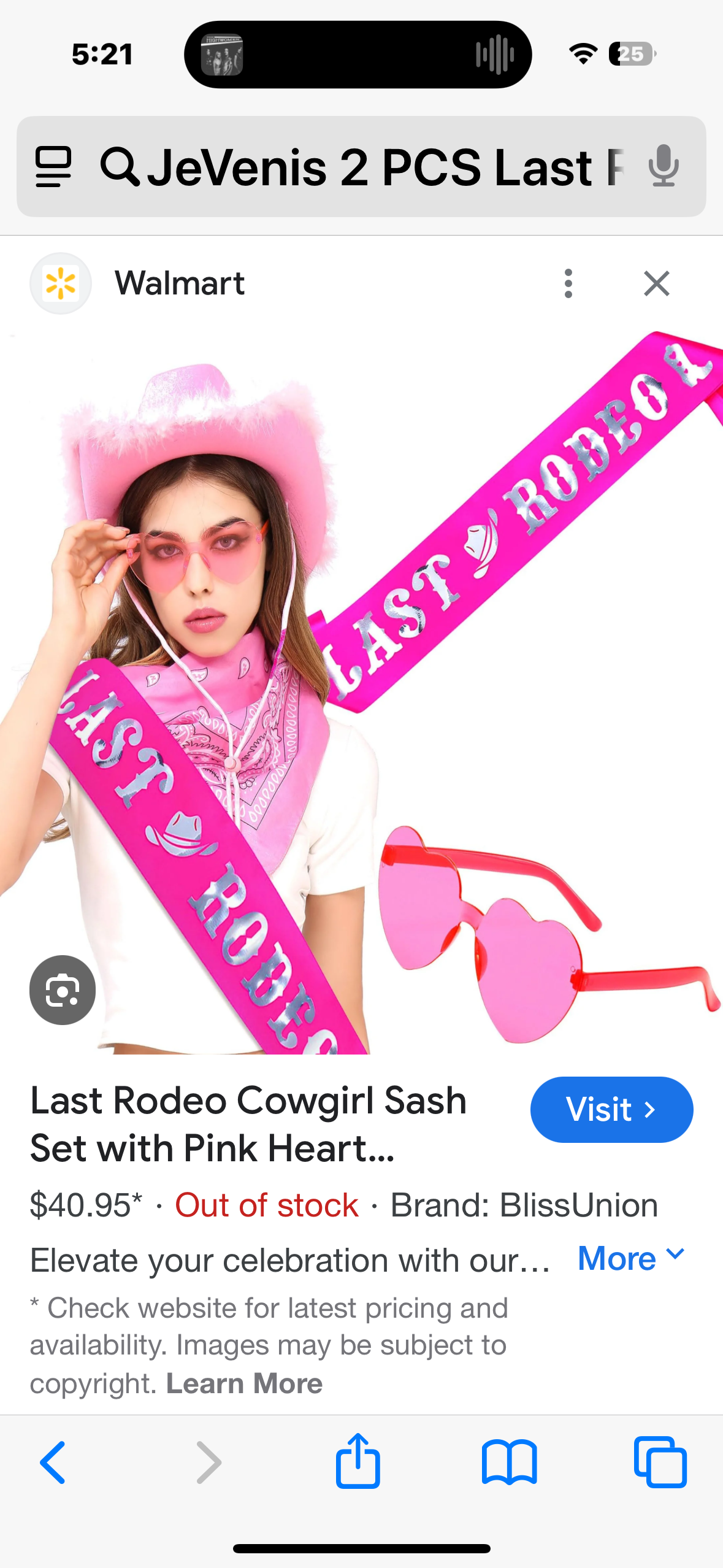 JeVenis 2 PCS Last Rodeo Sash Pink Heart Sunglasses Last Rodeo Bachelorette Party Favors Western Cowgirl Bachelorette Bridal Shower Decoration