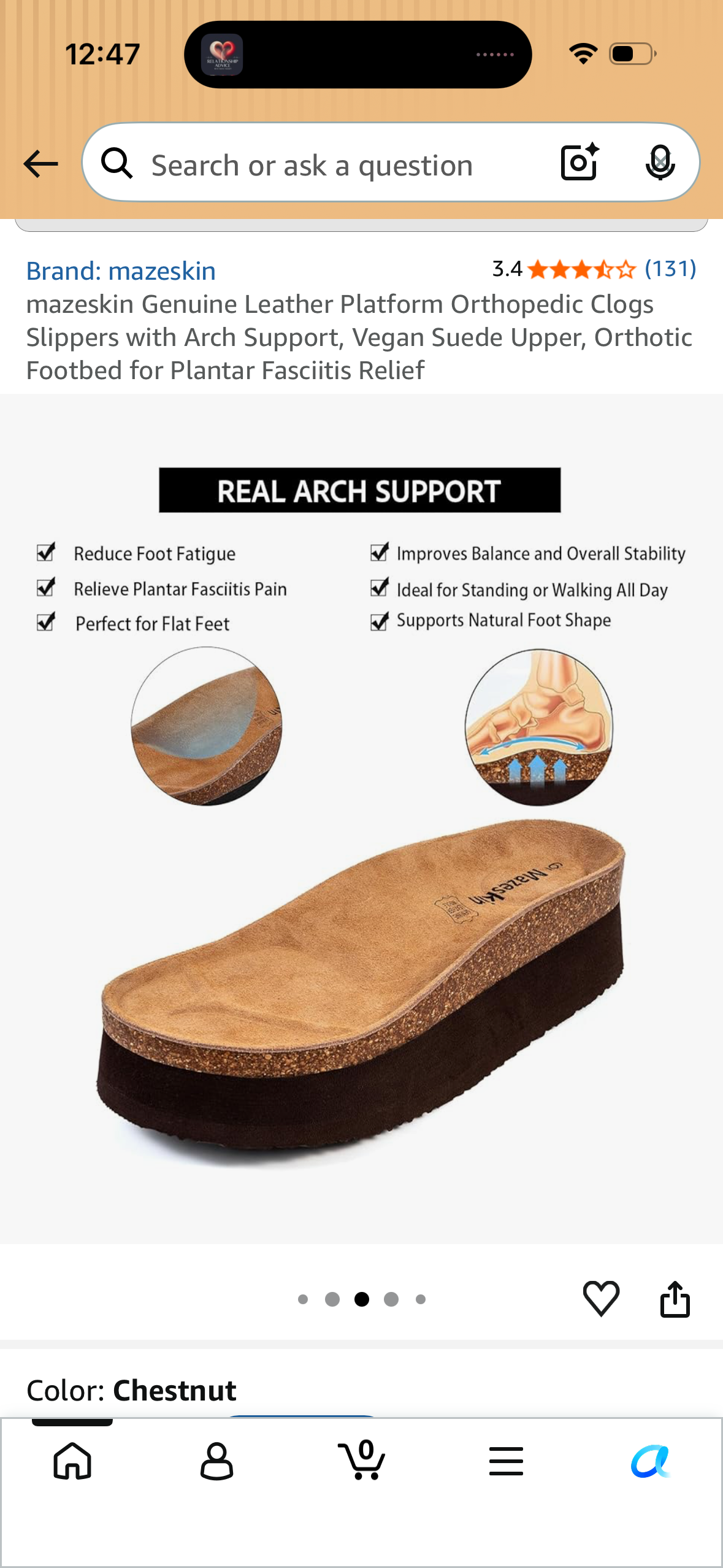 mazeskin Genuine Leather Platform Orthopedic Clogs Slippers with Arch Support, Vegan Suede Upper, Orthotic Footbed for Plantar Fasciitis Relief (Size US 8 Women’s)