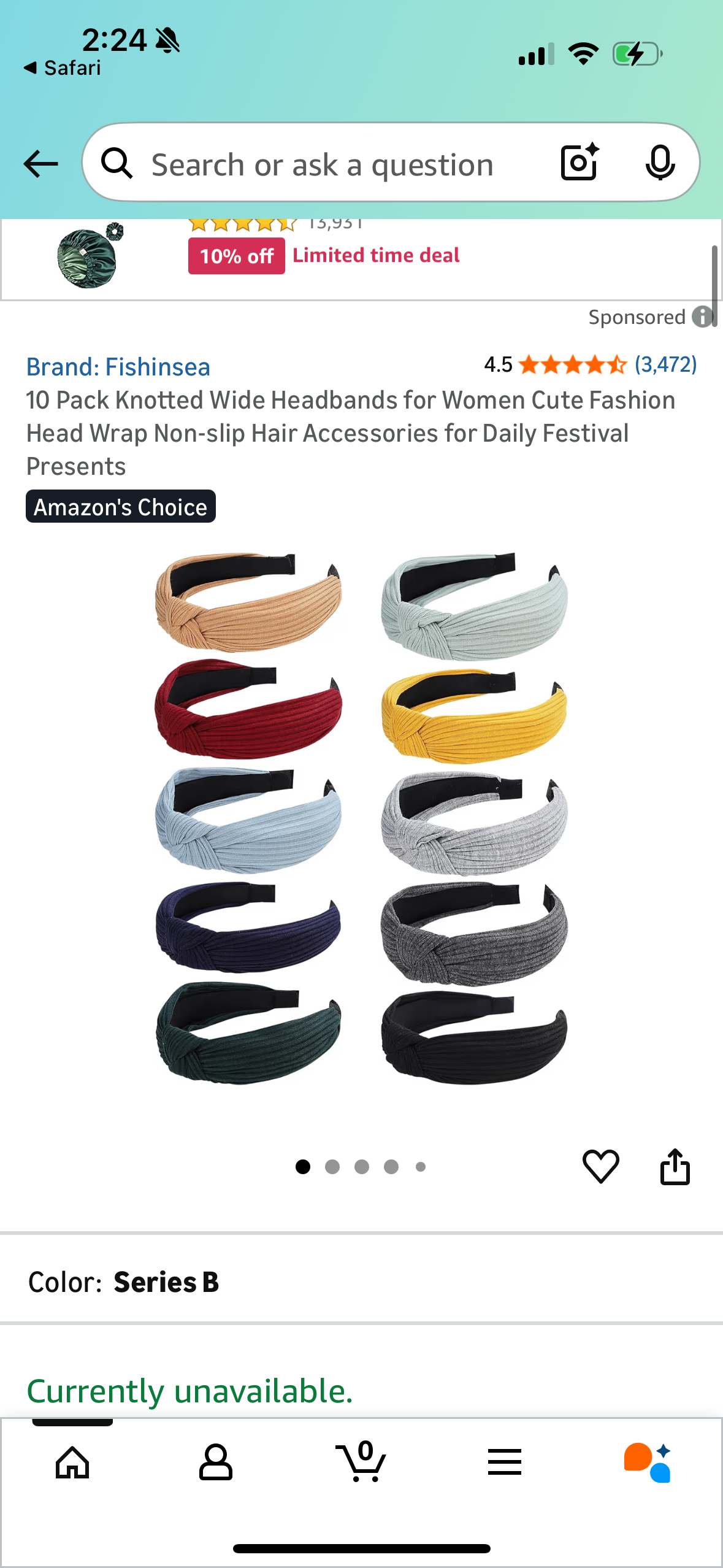 10 Pack Knotted Wide Headbands for Women Cute Fashion Head Wrap Non-slip Hair Accessories for Daily Festival Presents