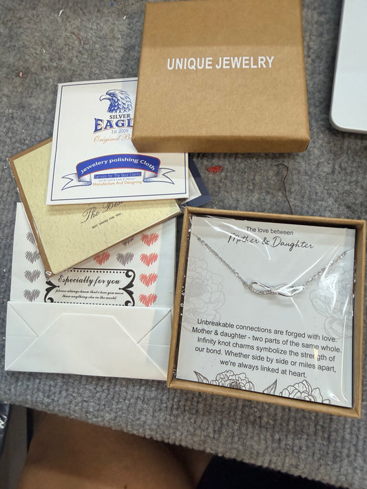 Mother & Daughter Silver Necklace