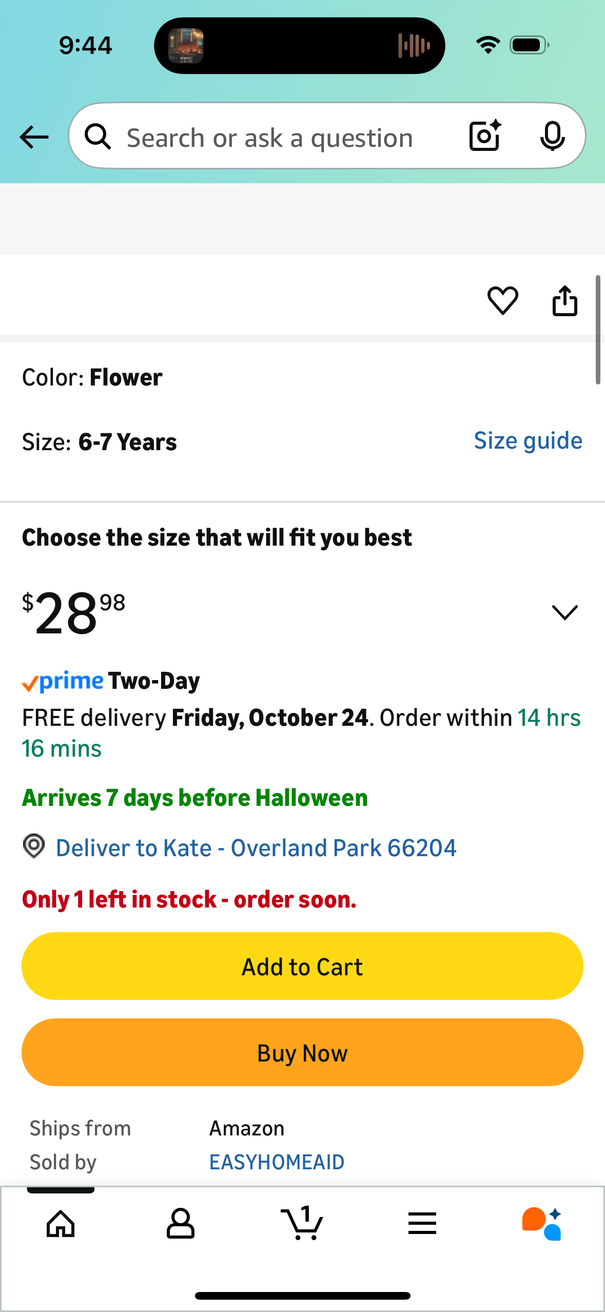 Troll Costume, Girl Dress with Wig (Sizes 3T, 4T, 5T)