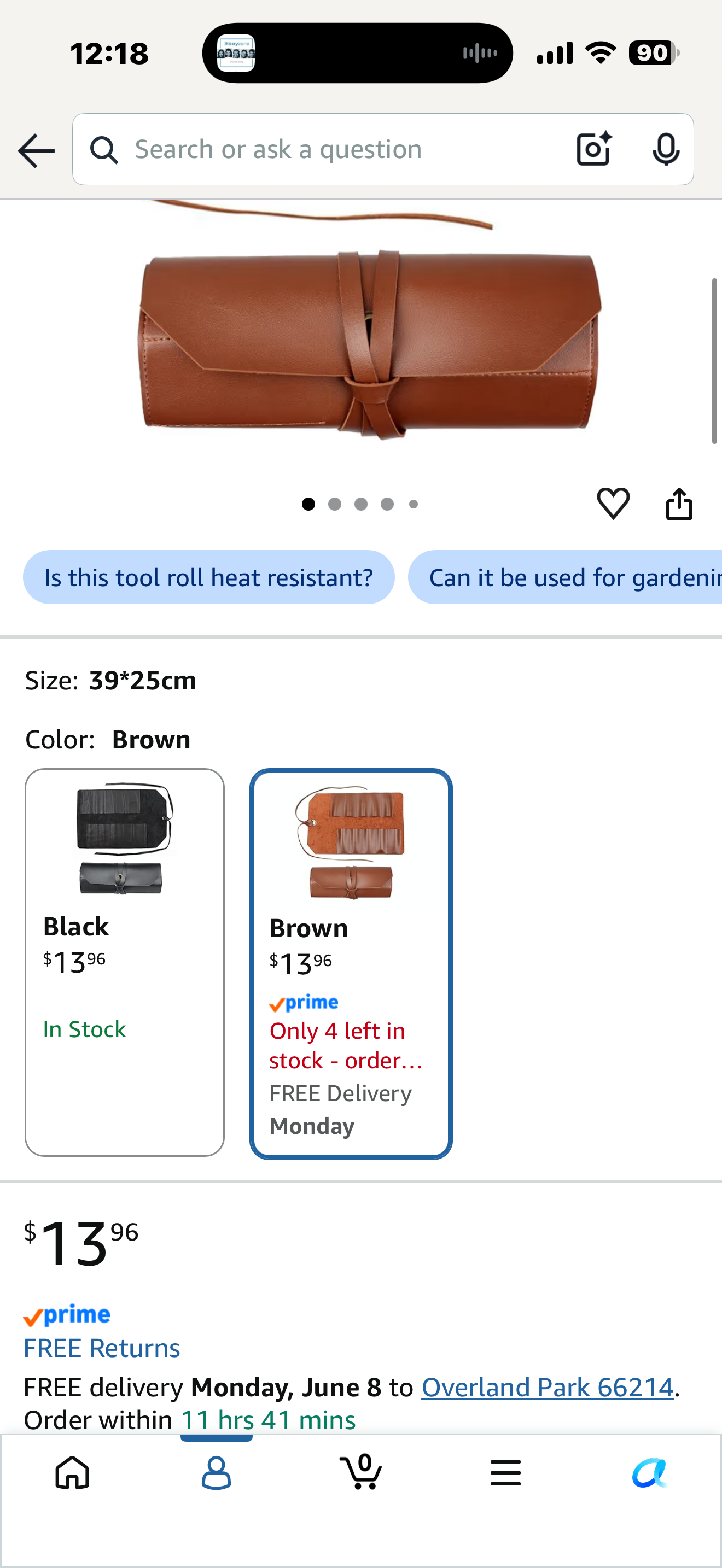 Vintage PU Leather Tool Roll - Large Capacity Waterproof Wrap for Hardware Tools, Camping & DIY Accessories