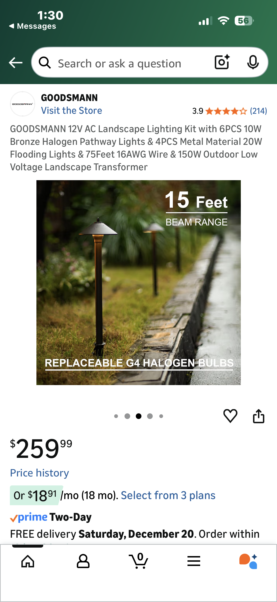 GOODSMANN 12V AC Landscape Lighting Kit with 6PCS 10W Bronze Halogen Pathway Lights & 4PCS Metal Material 20W Flooding Lights & 75Feet 16AWG Wire & 150W Outdoor Low Voltage Landscape Transformer (L1134)