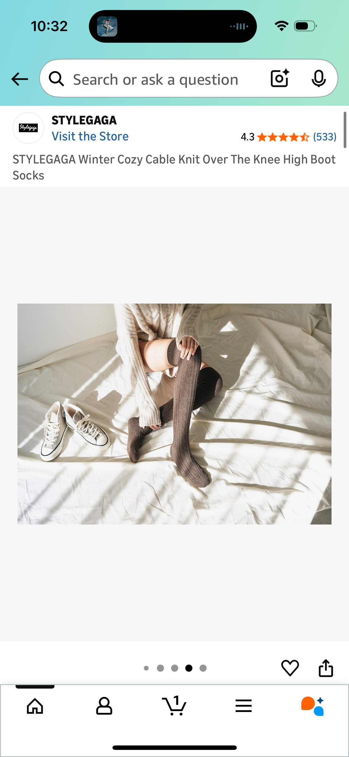 STYLEGAGA Winter Cozy Cable Knit Over The Knee High Boot Socks