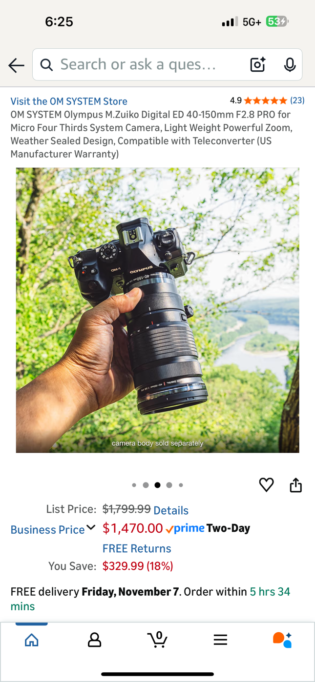 OM SYSTEM Olympus M.Zuiko Digital ED 40-150mm F2.8 PRO Zoom Lens