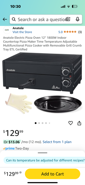 Brand New - Electric Pizza Oven
