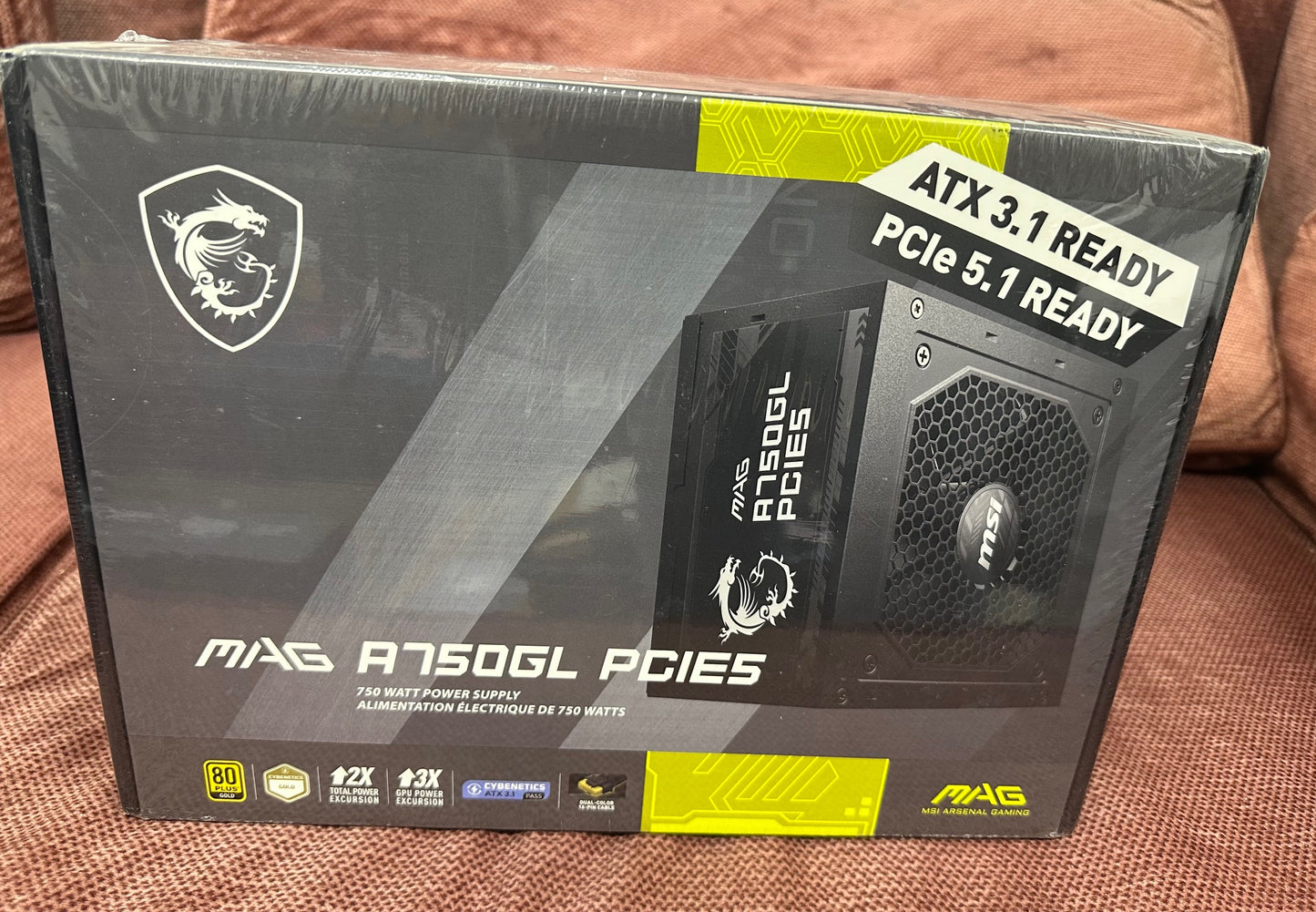 MSI MAG A750GL PCIE5, Fully Modular Compact Gaming 750W Power Supply