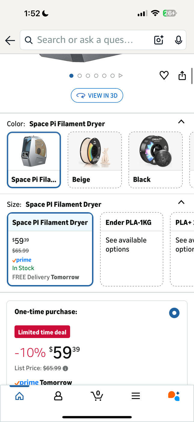 Official Creality Filament Dryer-Christmas Gifts, Space Pi Filament Dryer