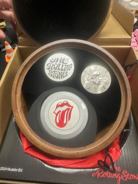 THE ROLLING STONES STABILIZER SET RECORD STABILIZER WITH THREE PURE SILVER INSERTS