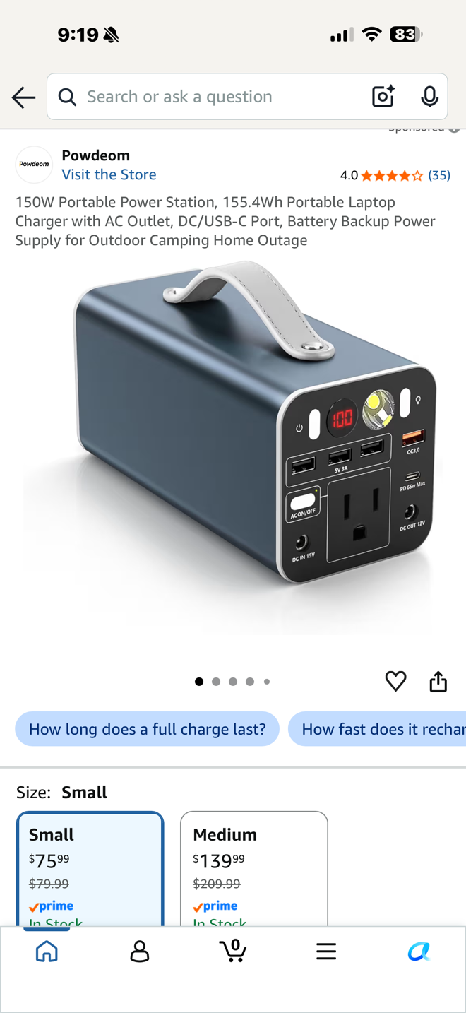 10 AM DoorBuster - Portable Power Station
