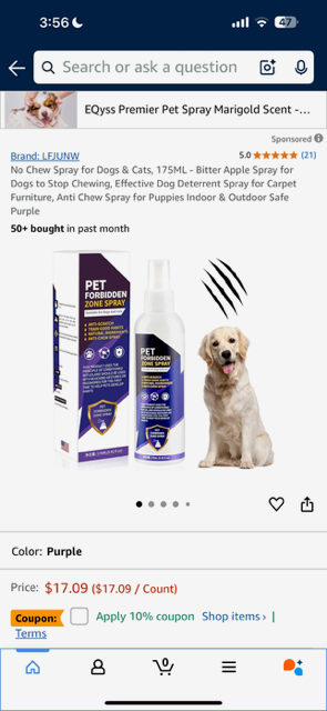 Pet Forbidden Zone Spray