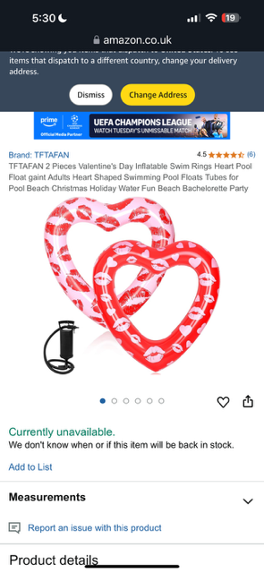 Heart Pool Floats With Air Pump
