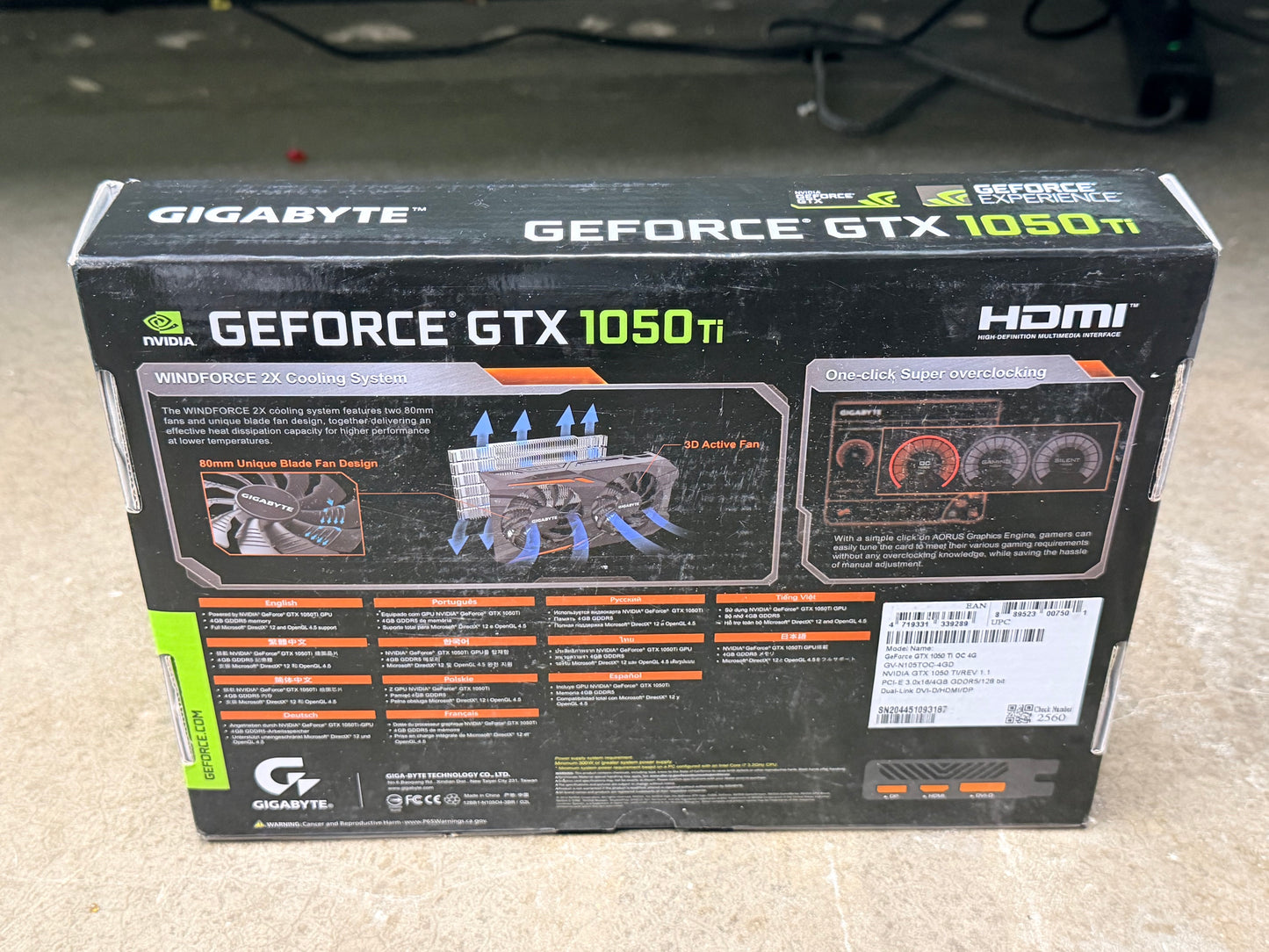 Gigabyte GeForce GTX 1050 Ti 4GB GDDR5 Graphics Card