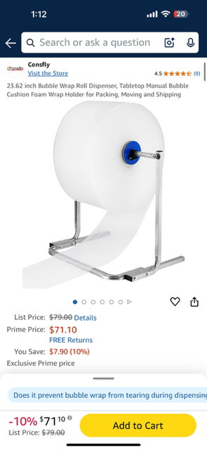 Bubble Wrap Dispenser