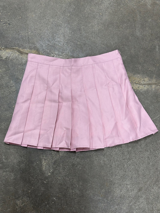 Women's Pink Pleated Skirt (2XL)