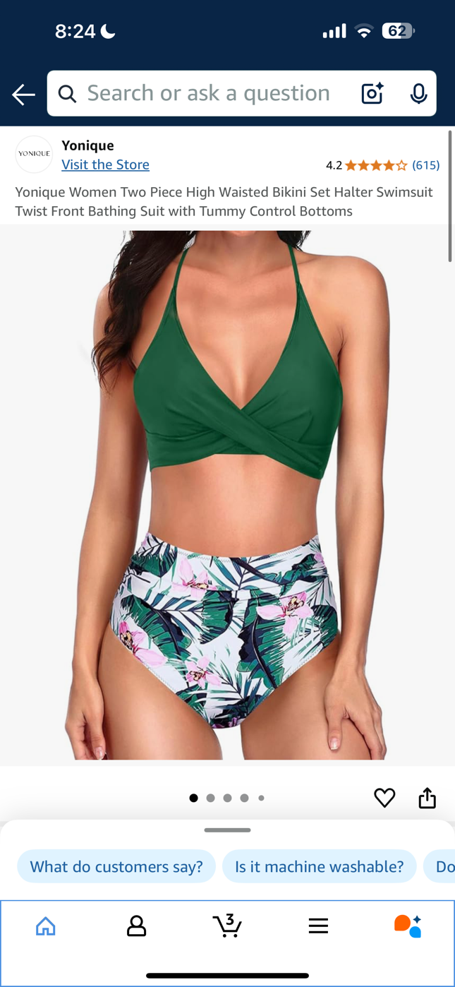 Women's Swimsuit, Green, (Size 2XL)