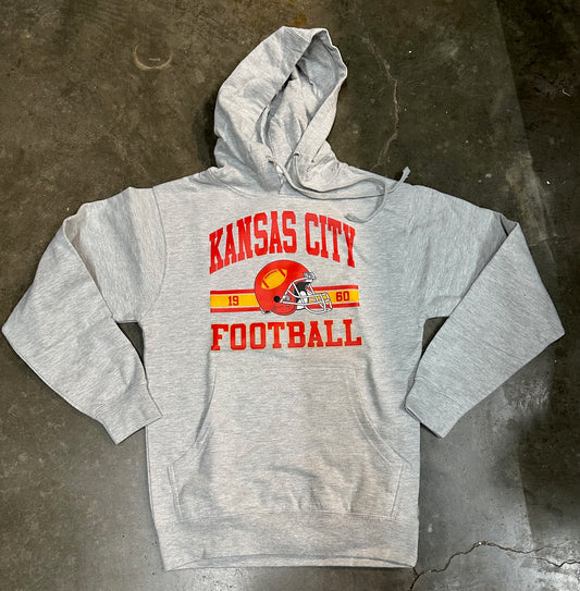 KC Football - Kansas City Hooded Sweatshirt (Sport Grey)
