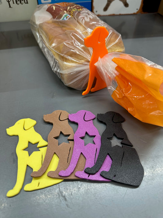 5-Pack Labrador Funny Dog Bread Bag Clips