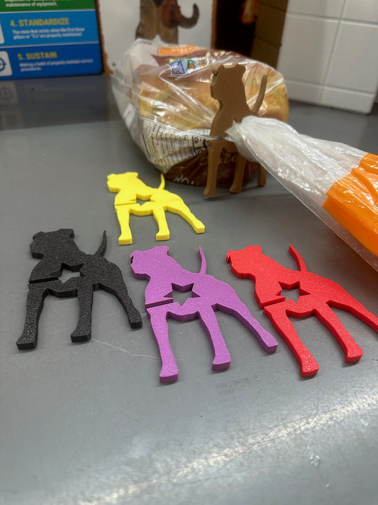 5-Pack Pitbull Funny Dog Bread Bag Clips
