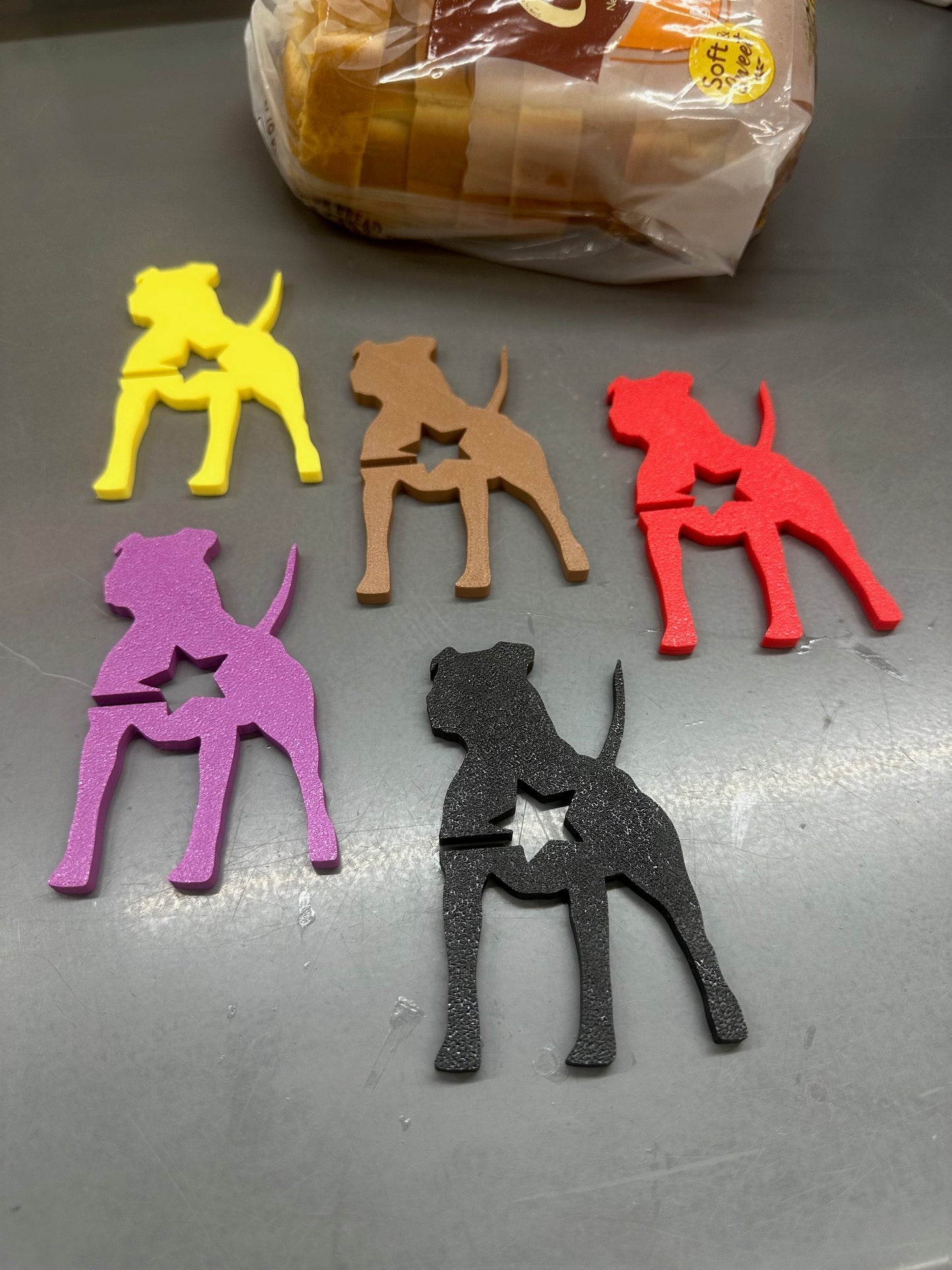 5-Pack Pitbull Funny Dog Bread Bag Clips