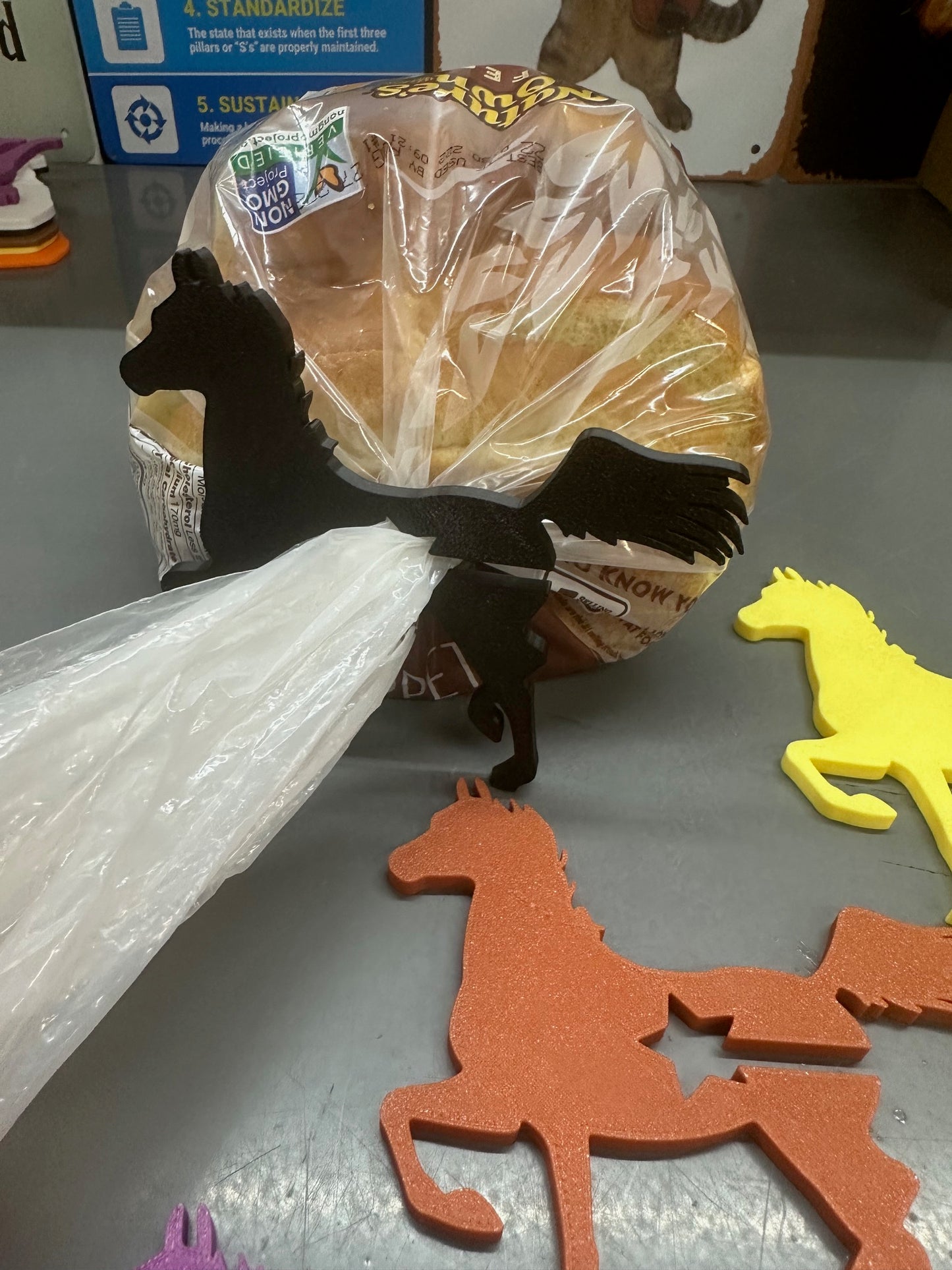 5-Pack Horse Funny Bread Bag Clips