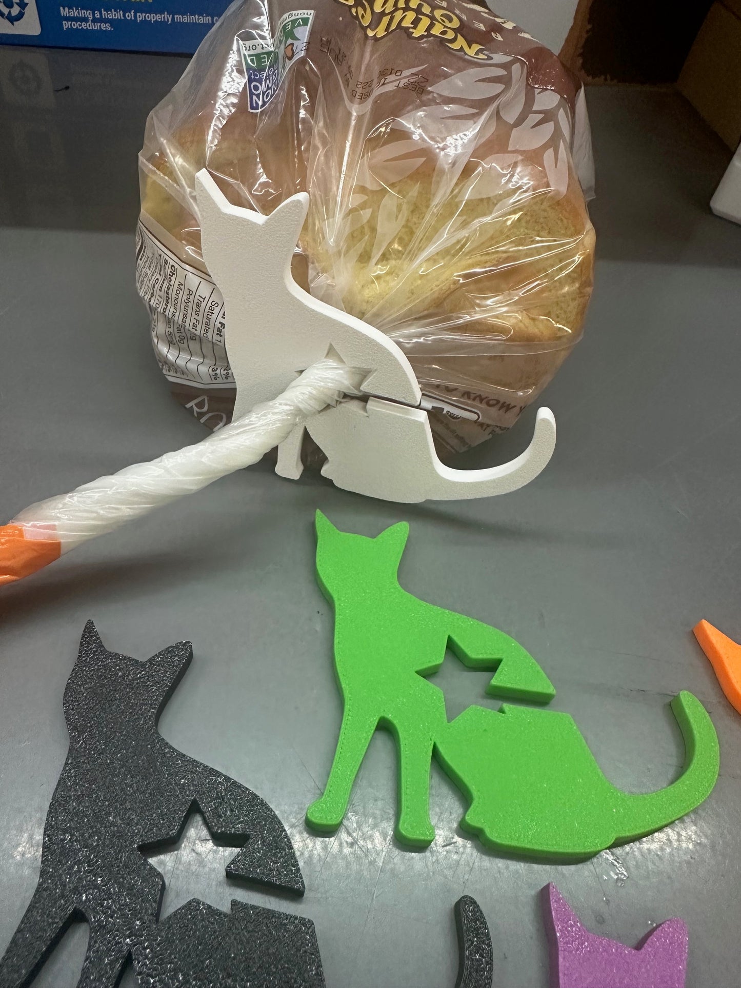 5-Pack Cat Funny Bread Bag Clips