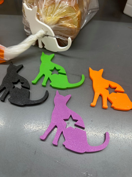 5-Pack Cat Funny Bread Bag Clips