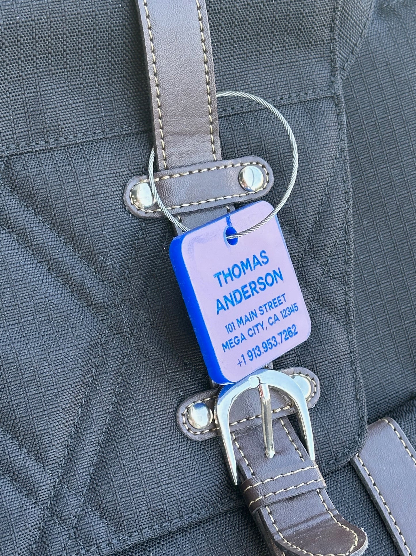 Square 2" x 2"  Personalized Luggage/Bag Tag