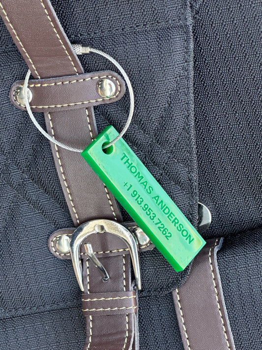 Rectangular .75" x 2.75"  Personalized Luggage/Bag Tag