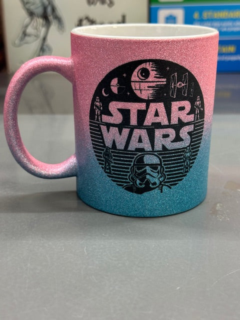 Star Wars - Pink/Blue Glitter Coffee Mug