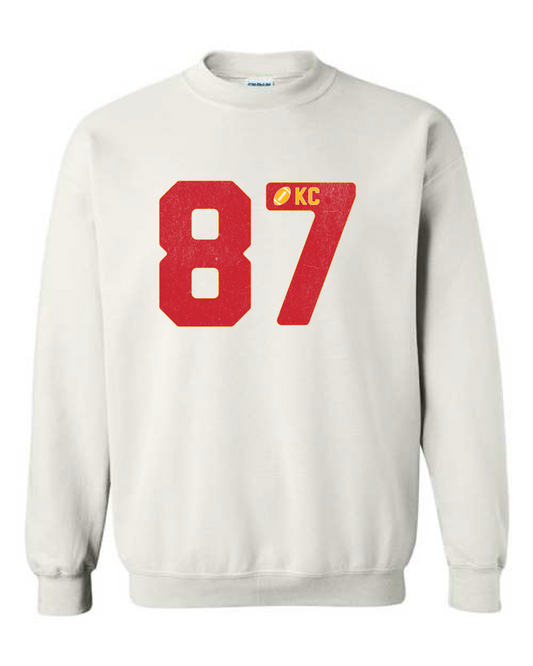 KC Football #87 (Crewneck & Hooded Sweatshirts Available, Youth & Adult Sizes)