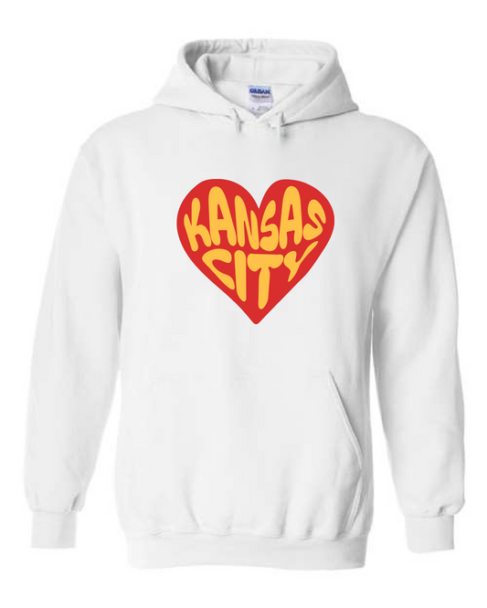 Kansas City Heart (Crewneck & Hooded Sweatshirts Available, Youth & Adult Sizes)