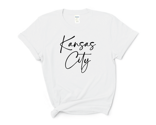UNISEX Cut Kansas City Script T-Shirt
