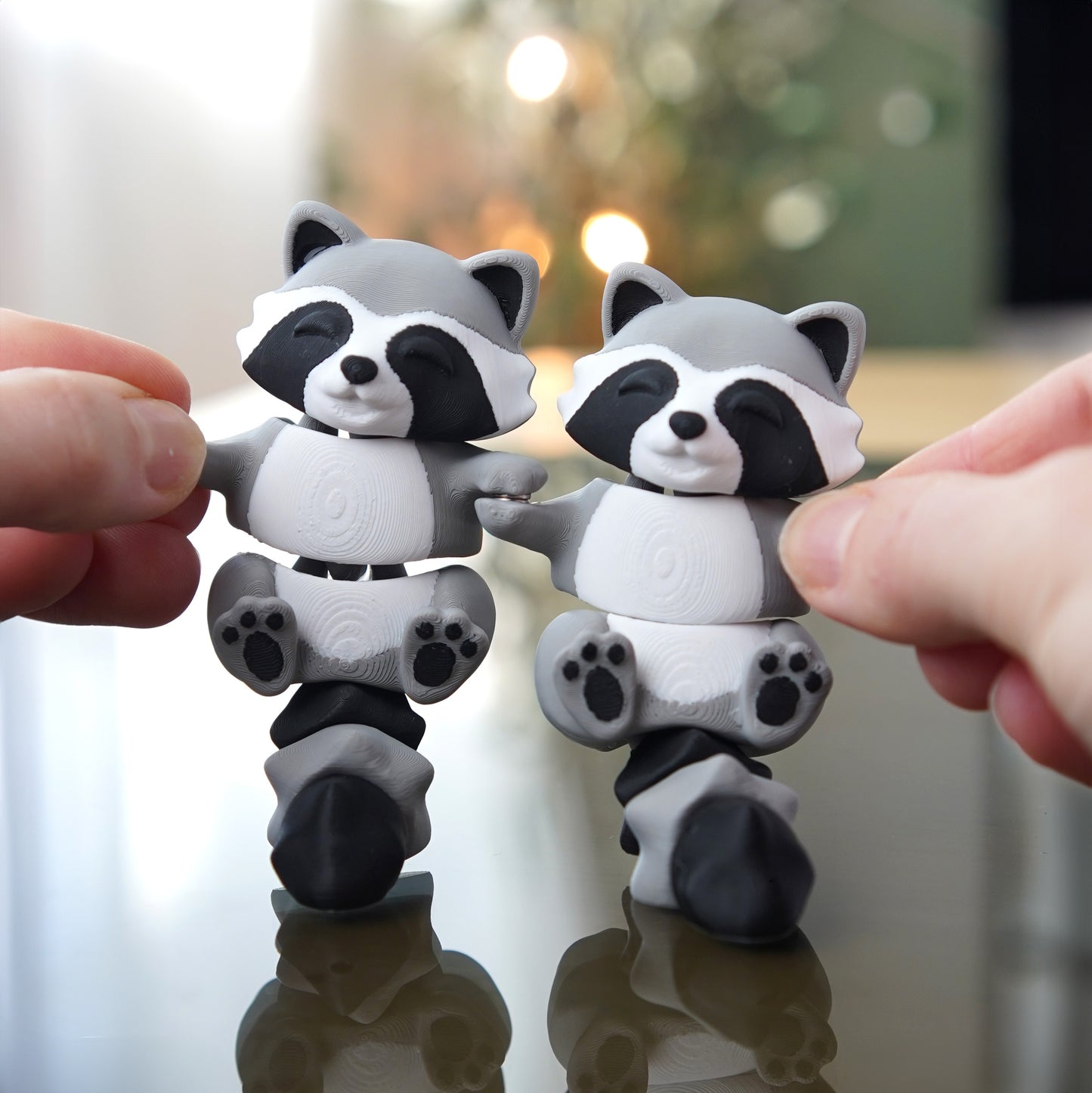 Two Rascally Racoons & Their Trash Can Fidget Set
