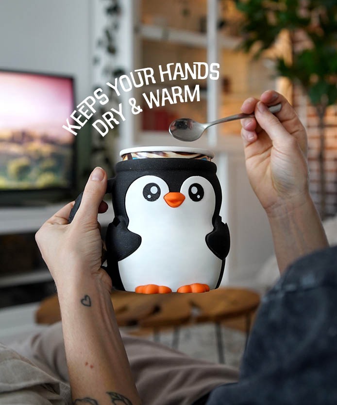 Pebbles The Penguin Ice Cream Pint Holder